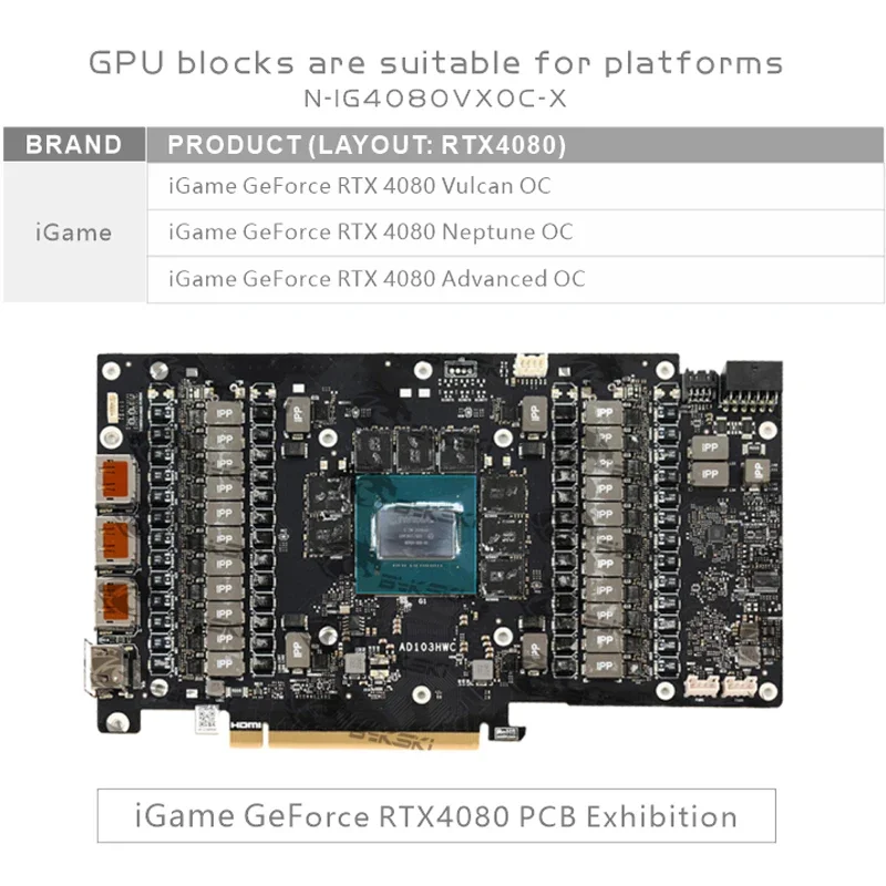 Bloc de refroidissement GPU By - Rtx 4080 Water Cooling Block avis et prix